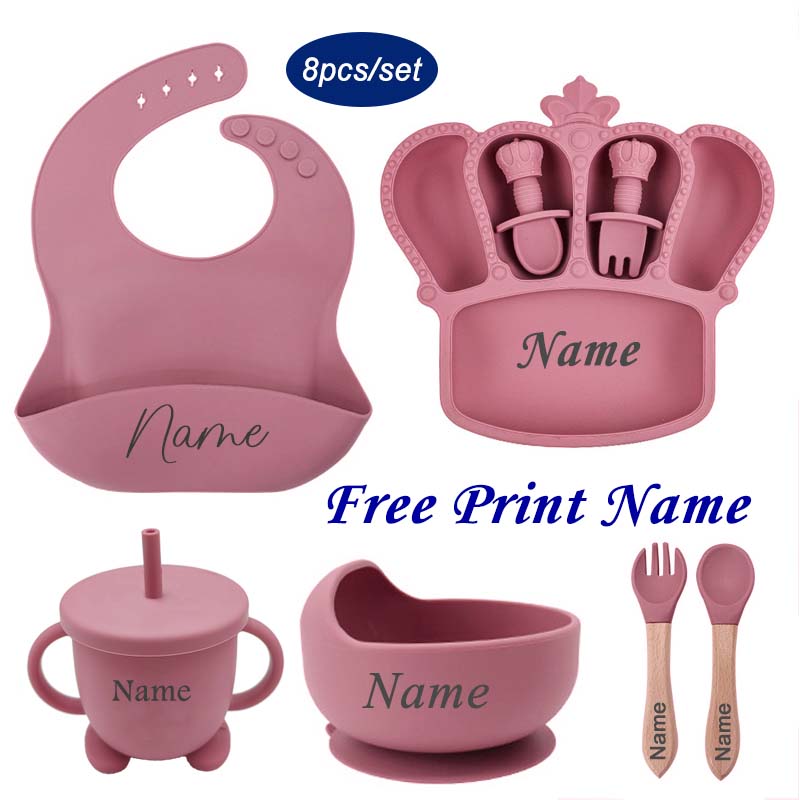 Baby Clothing Gift Set - Personal isierter Name Baby Fütterung platte
