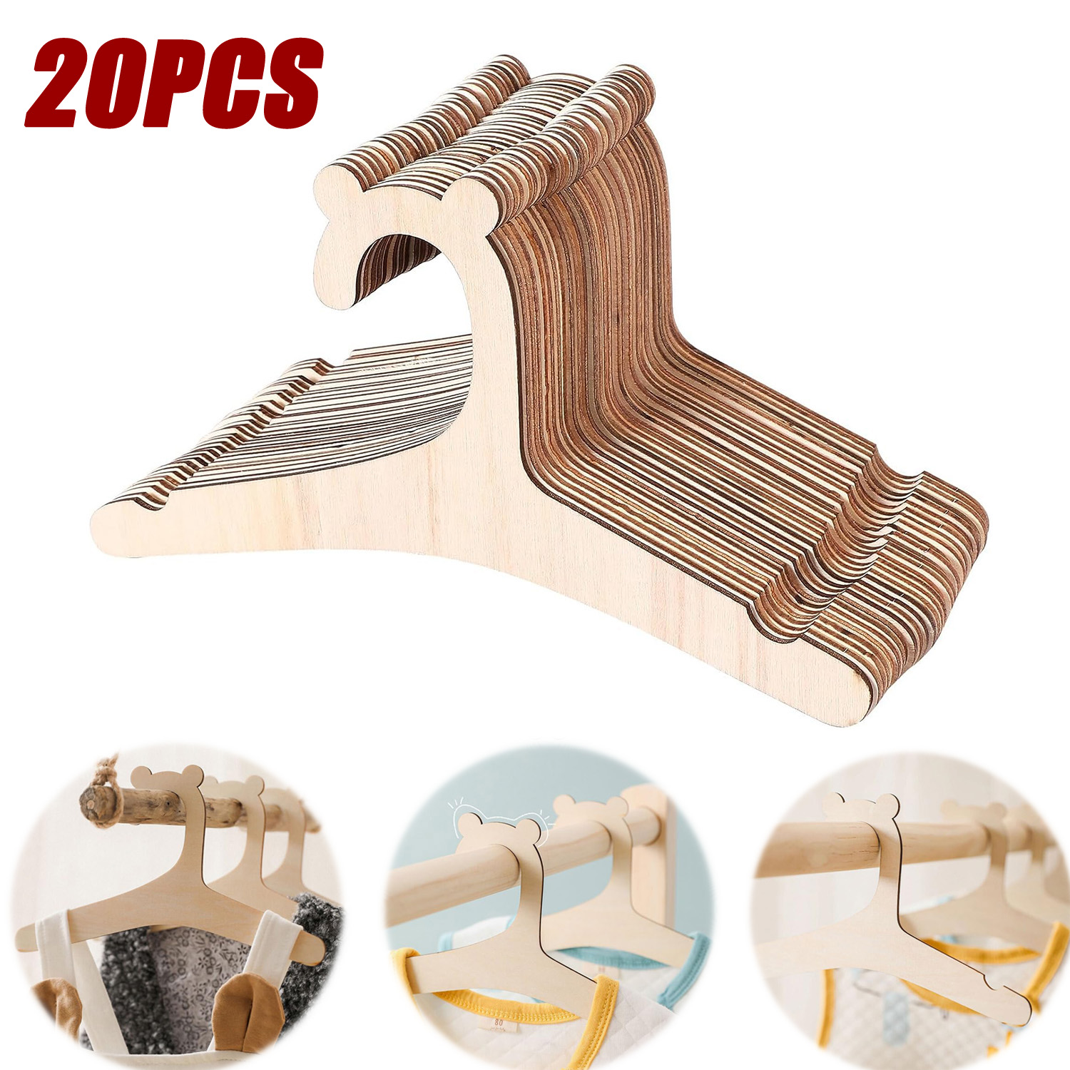 Baby Clothing Drying Rack - 20 stücke Baby Kleidung Rack Holz