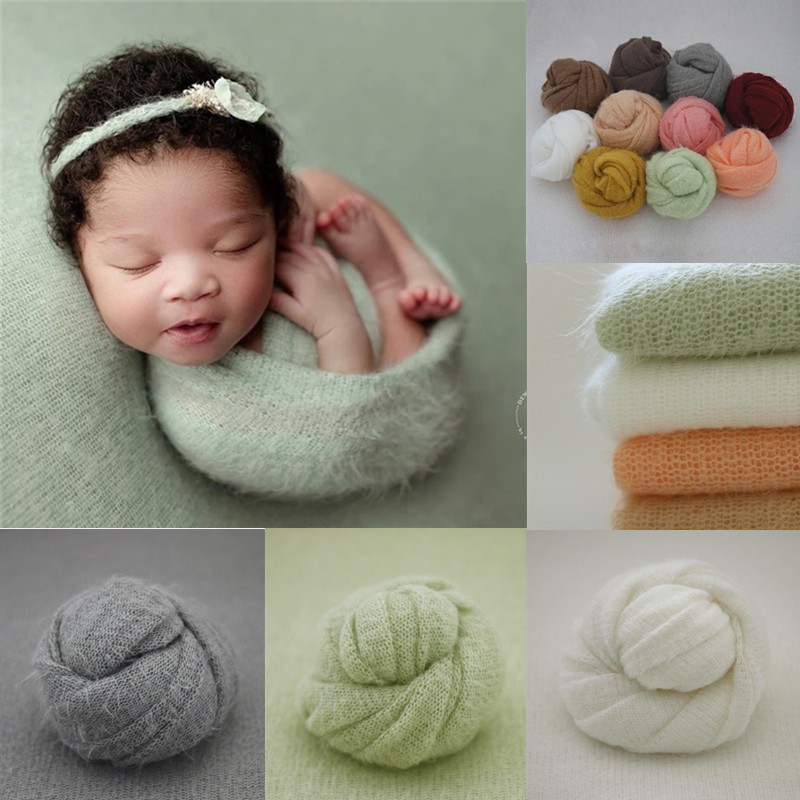 Baby Clothing Newborn - Neugeborenen-Fotografiekleidung, Studio-Baby-Fotorequisiten, Baby-Postpartum-Fotowickel, Mohair-Strickwickel