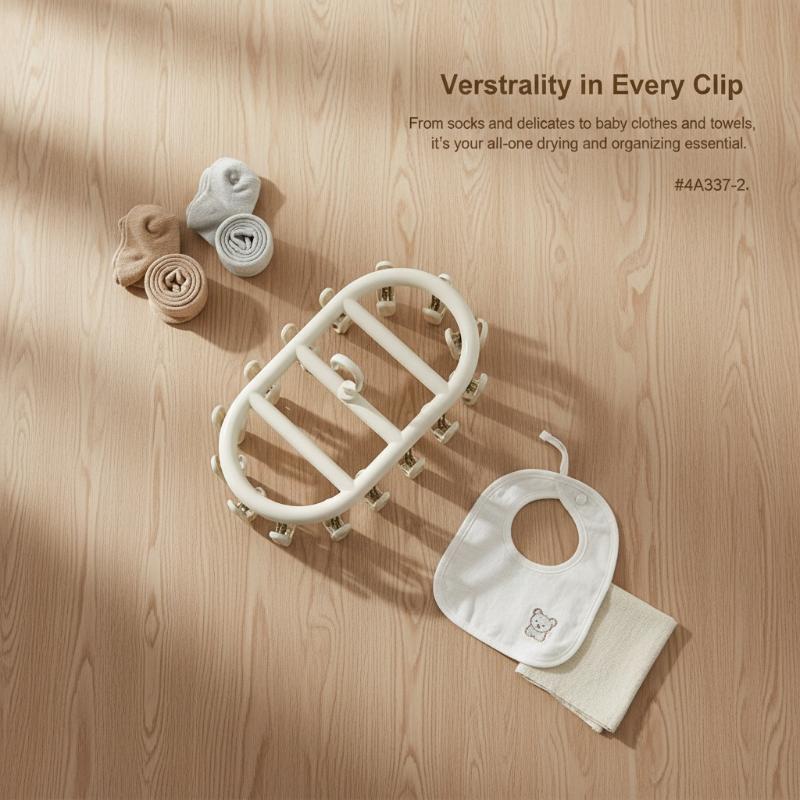 Baby Clothing Drying Rack - Innovativer Runder Wäscheständer mit Mehrfach-Klammern für