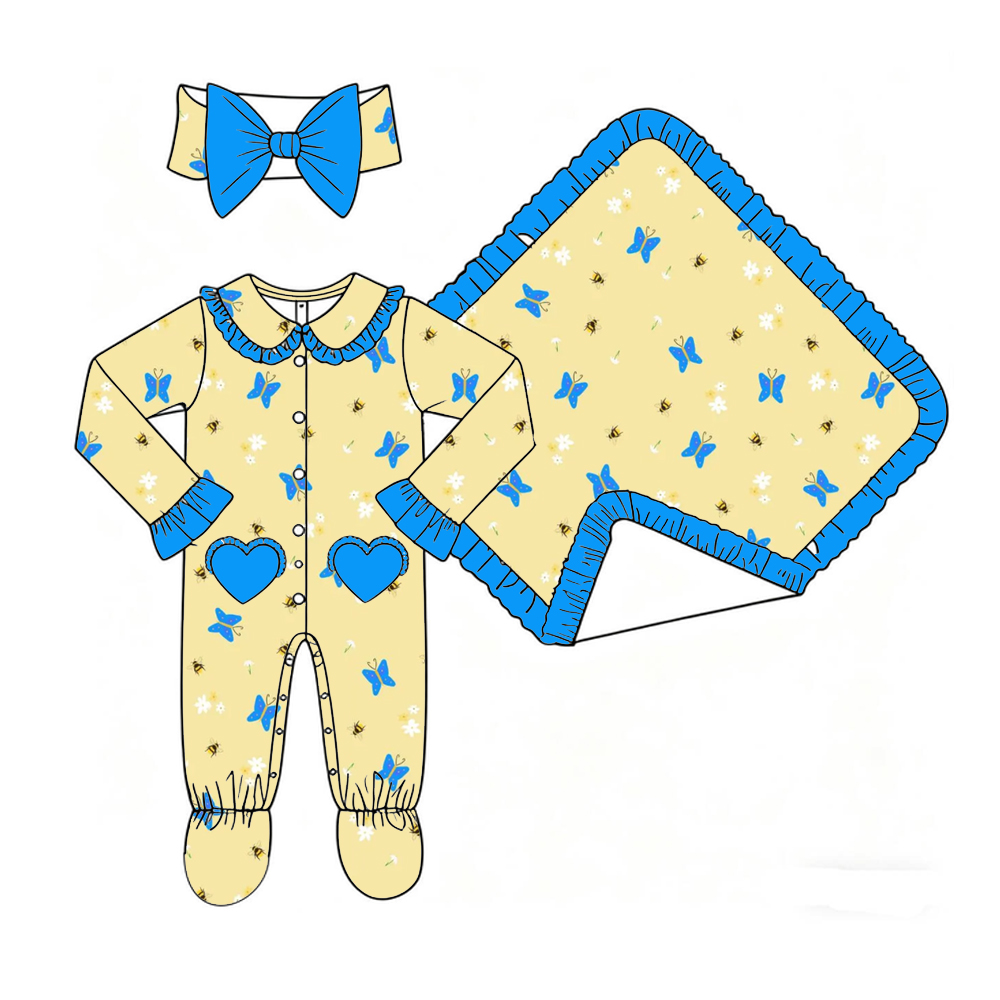 Baby Clothing Boutique - Boutique Kinder-Set Babykleidung 3-teiliges Set Langarm-Strampler