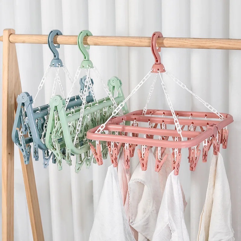 Kleiderbügel mit 32 Clips und  – Baby Clothing Drying Rack Bewertung und Preis