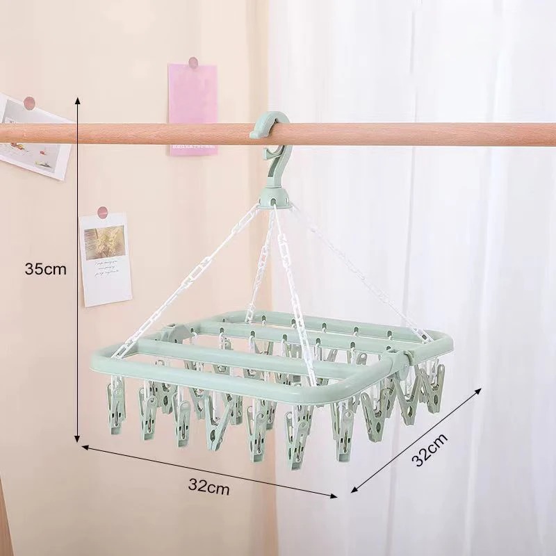 Kleiderbügel mit 32 Clips und  – Baby Clothing Drying Rack Bewertung und Preis