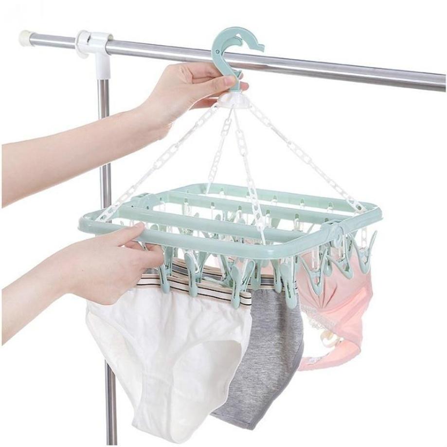 1 Stück 32 Clips Klappbare Kle – Baby Clothing Drying Rack Bewertung und Preis